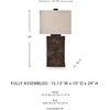 image:imageSignature Design by Ashley Heathbury Rustic Table Lamp with 3Way Switch and Rectangular Shade Dark Brown
