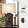 image:imageSignature Design by Ashley Heathbury Rustic Table Lamp with 3Way Switch and Rectangular Shade Dark Brown