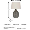 image:imageSignature Design by Ashley Joyelle Modern 275 Terracotta Table Lamp Gray