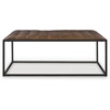 image:imageSignature Design by Ashley Junsor Leather Coffee Table Ottoman Brown