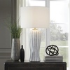 image:imageSignature Design by Ashley Jyllyard Table Lamp 28 Faux Wood 3WayAntique Gray