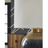 image:imageSignature Design by Ashley Jyllyard Table Lamp 28 Faux Wood 3WayBlueGold Finish