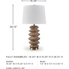 image:imageSignature Design by Ashley Jyllyard Table Lamp 28 Faux Wood 3WayBrownGold Finish