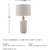 image:imageSignature Design by Ashley Jyllyard Table Lamp 28 Faux Wood 3WayDistressed Brown