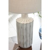 image:imageSignature Design by Ashley Jyllyard Table Lamp 28 Faux Wood 3WayDistressed Brown