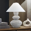 image:imageSignature Design by Ashley Jyllyard Table Lamp 28 Faux Wood 3WayDistressed WhiteGray
