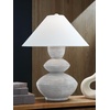 image:imageSignature Design by Ashley Jyllyard Table Lamp 28 Faux Wood 3WayDistressed WhiteGray