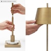 image:imageSignature Design by Ashley Jyllyard Table Lamp 28 Faux Wood 3WayGold FinishWhite