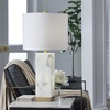 image:imageSignature Design by Ashley Jyllyard Table Lamp 28 Faux Wood 3WayWhiteGold Finish