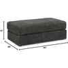 image:imageSignature Design by Ashley Karinne Contemporary Upholstered Oversized Accent Ottoman with NonSkid Legs WhiteBlack