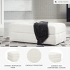 image:imageSignature Design by Ashley Karinne Contemporary Upholstered Oversized Accent Ottoman with NonSkid Legs WhiteWhite