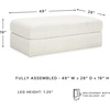 image:imageSignature Design by Ashley Karinne Contemporary Upholstered Oversized Accent Ottoman with NonSkid Legs WhiteWhite