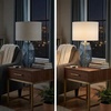 image:imageSignature Design by Ashley Kerbert Terracotta Table Lamp Distressed BlackBlue