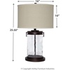 image:imageSignature Design by Ashley Kerbert Terracotta Table Lamp Distressed BlackTaupe With Clear