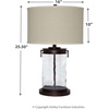 image:imageSignature Design by Ashley Kerbert Terracotta Table Lamp Distressed BlackTaupe With Clear