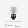 image:imageSignature Design by Ashley Ladstow Urban 225 Sleek Ceramic Table Lamp Black
