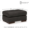 image:imageSignature Design by Ashley Luigi Contemporary Firmly Cushioned Leather Tufted Rectangular Ottoman Dark BrownDark Brown
