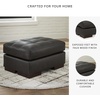image:imageSignature Design by Ashley Luigi Contemporary Firmly Cushioned Leather Tufted Rectangular Ottoman Dark BrownDark Brown