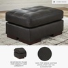 image:imageSignature Design by Ashley Luigi Contemporary Firmly Cushioned Leather Tufted Rectangular Ottoman Dark BrownDark Brown