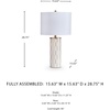 image:imageSignature Design by Ashley Modern Table Lamp 3Way White and Gold