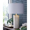 image:imageSignature Design by Ashley Modern Table Lamp 3Way White and Gold