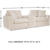 image:imageSignature Design by Ashley Modmax Square Oversized Accent Ottoman OysterSymmetrical