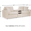 image:imageSignature Design by Ashley Modmax Square Oversized Accent Ottoman OysterSymmetrical