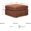 image:imageSignature Design by Ashley Modmax Square Oversized Accent Ottoman Spice32D x 32W x 20H