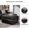 image:imageSignature Design by Ashley Oversized Accent Ottoman Black Leather32D x 32W x 20H