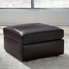 image:imageSignature Design by Ashley Oversized Accent Ottoman Black Leather32D x 32W x 20H
