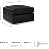 image:imageSignature Design by Ashley Oversized Accent Ottoman Black Leather32D x 32W x 20H