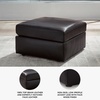 image:imageSignature Design by Ashley Oversized Accent Ottoman Black Leather32D x 32W x 20H