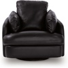 image:imageSignature Design by Ashley Oversized Accent Ottoman Black LeatherSymmetrical