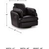image:imageSignature Design by Ashley Oversized Accent Ottoman Black LeatherSymmetrical
