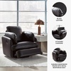 image:imageSignature Design by Ashley Oversized Accent Ottoman Black LeatherSymmetrical
