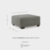 image:imageSignature Design by Ashley Oversized Accent Ottoman Square Gray RevennaDark Gray