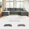 image:imageSignature Design by Ashley Oversized Accent Ottoman Square Gray RevennaDark Gray