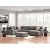 image:imageSignature Design by Ashley Oversized Accent Ottoman Square Gray RevennaDark Gray