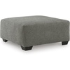 image:imageSignature Design by Ashley Oversized Accent Ottoman Square Gray RevennaDark Gray