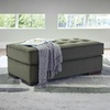image:imageSignature Design by Ashley Oversized Tufted Velvet Ottoman Olive Green