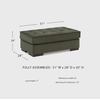 image:imageSignature Design by Ashley Oversized Tufted Velvet Ottoman Olive Green