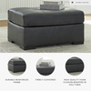 image:imageSignature Design by Ashley Pitkin Oversized Accent Ottoman No Assembly Required Chenille Upholstered Contemporary Living Room Furniture Slate Gray 36 x 36Fog