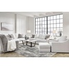 image:imageSignature Design by Ashley Pitkin Oversized Accent Ottoman No Assembly Required Chenille Upholstered Contemporary Living Room Furniture Slate Gray 36 x 36Chalk