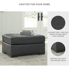 image:imageSignature Design by Ashley Pitkin Oversized Accent Ottoman No Assembly Required Chenille Upholstered Contemporary Living Room Furniture Slate Gray 36 x 36Fog