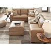 image:imageSignature Design by Ashley Pitkin Oversized Accent Ottoman No Assembly Required Chenille Upholstered Contemporary Living Room Furniture Slate Gray 36 x 36Toffee