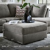 image:imageSignature Design by Ashley Pitkin Oversized Accent Ottoman No Assembly Required Chenille Upholstered Contemporary Living Room Furniture Slate Gray 36 x 36Putty