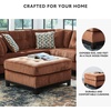 image:imageSignature Design by Ashley Pitkin Oversized Accent Ottoman No Assembly Required Chenille Upholstered Contemporary Living Room Furniture Slate Gray 36 x 36Spice