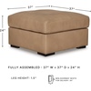 image:imageSignature Design by Ashley Pitkin Oversized Accent Ottoman No Assembly Required Chenille Upholstered Contemporary Living Room Furniture Slate Gray 36 x 36Toffee