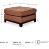 image:imageSignature Design by Ashley Pitkin Oversized Accent Ottoman No Assembly Required Chenille Upholstered Contemporary Living Room Furniture Slate Gray 36 x 36Spice