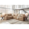 image:imageSignature Design by Ashley Pitkin Oversized Accent Ottoman No Assembly Required Chenille Upholstered Contemporary Living Room Furniture Slate Gray 36 x 36Toffee